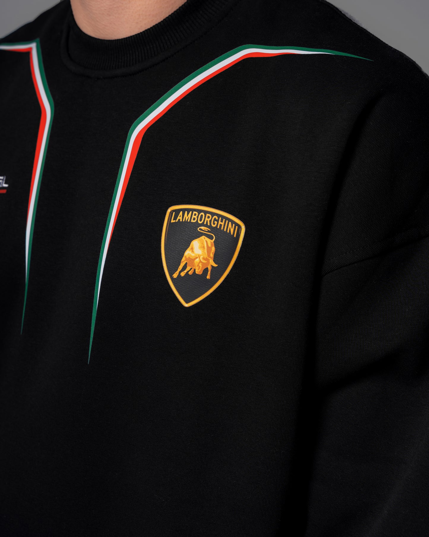 Jet-black Lamborghini Crewneck