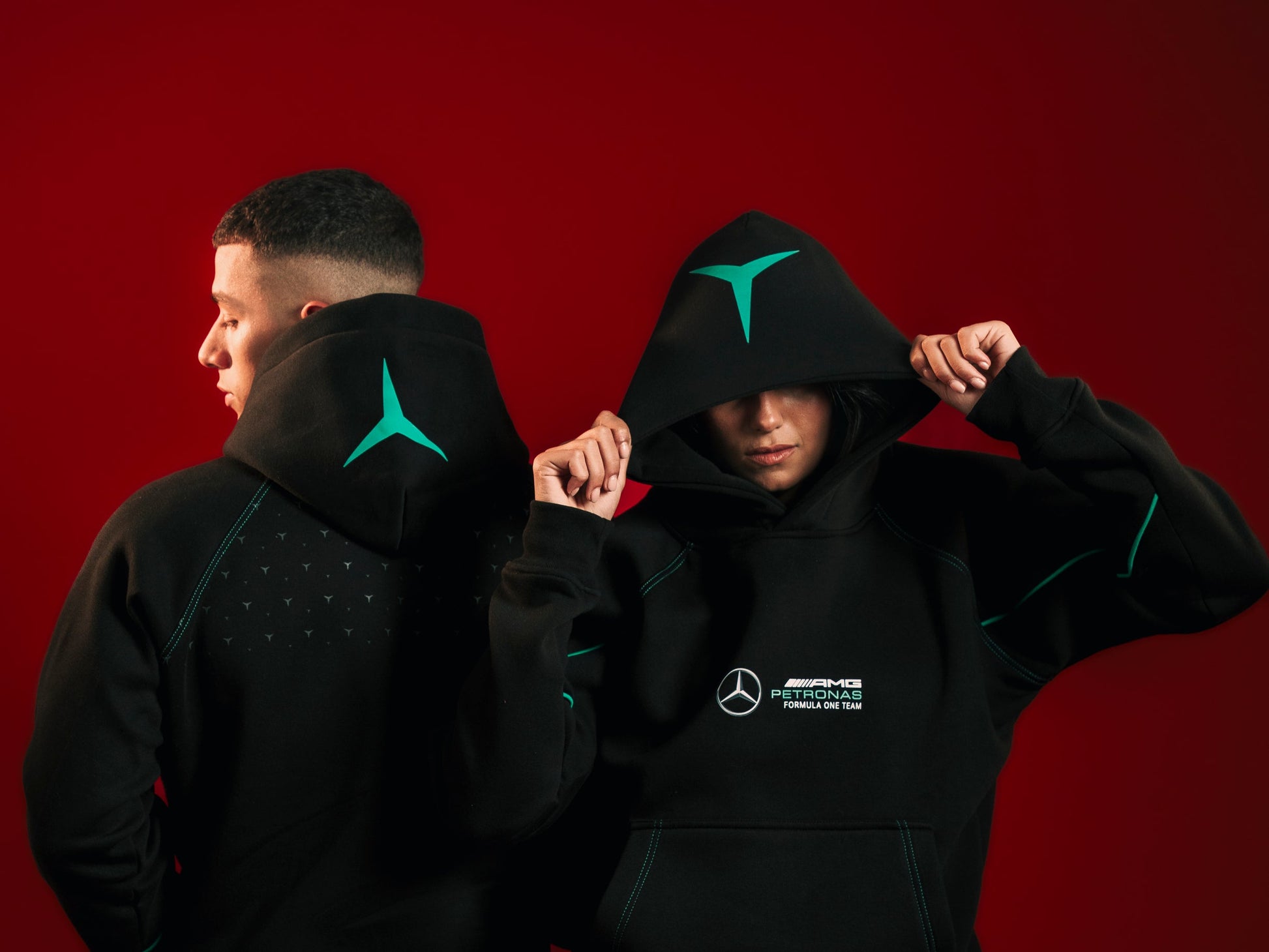 Mercedes Black Series Hoodie — Back View | Newtral Wear