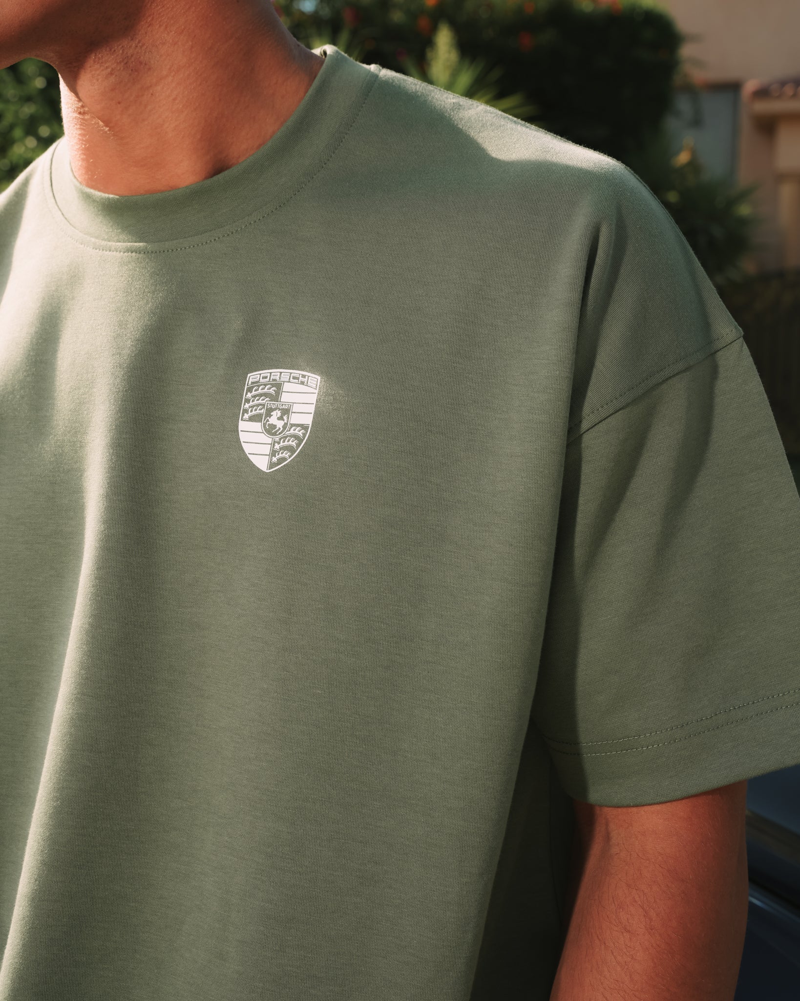 Porsche 911 Motor Archive Tee Olive