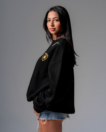 Jet-black Lamborghini Crewneck