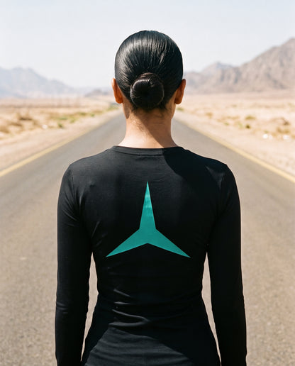 Newtral Mercedes-AMG Petronas women's longsleeve crop, back logo