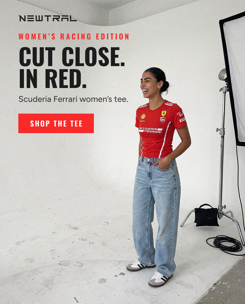 Women's Racing Edition. Cut close. In red. Scuderia Ferrari women's tee. Shop the tee.