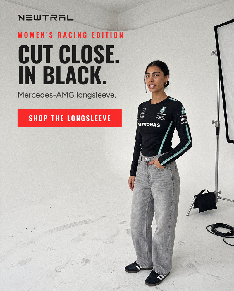 Women's Racing Edition. Cut close. In black. Mercedes-AMG longsleeve. Shop the longsleeve.